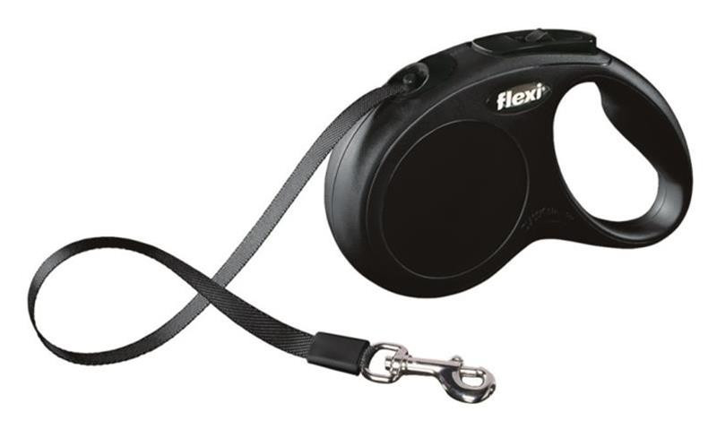 Vodítko Flexi Classic NEW páska S 5 m čierne (do 15 kg)