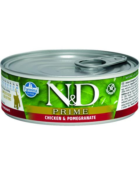 Farmina N&D cat PRIME chicken & pomegranate kitten konzerva 70 g