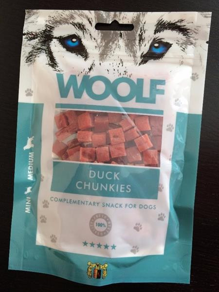 Pamlsok Woolf Dog Duck Chunkies 100 g