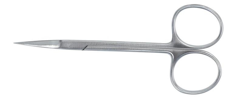 Nožnice očné KRUUSE rovné O/O 115 mm