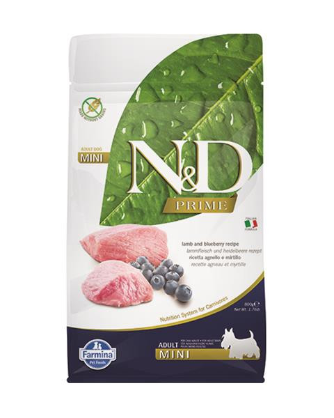 Farmina N&D dog PRIME (GF) adult mini, lamb & blueberry 0,8 kg