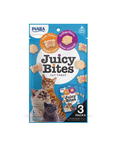 Pamlsok Inaba Juicy Bites cat Hrebenatka & Krab 3 x 11,30 g