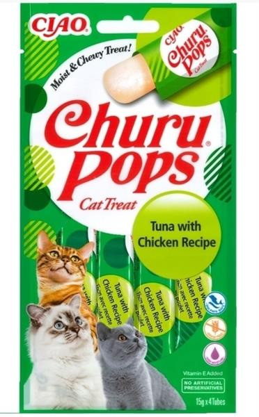 Pamlsok Inaba Churu Pops cat Tuniak s kuraťom 4 tuby 60 g