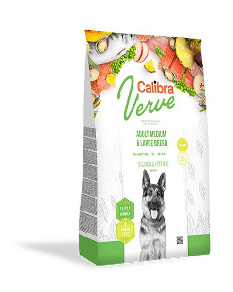 Calibra Dog Verve GF Adult Medium &Large Salmon & Herring 12 kg