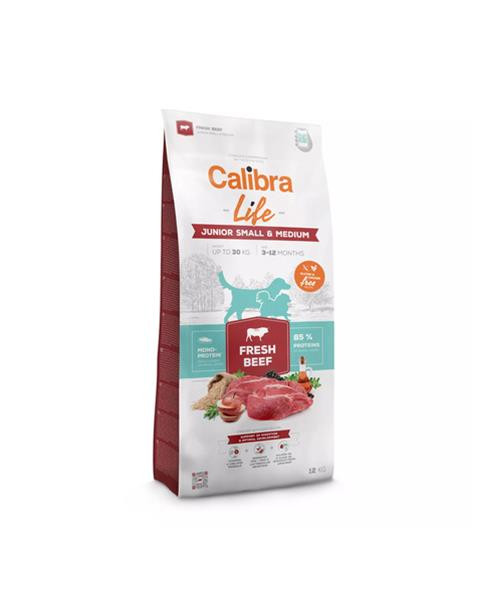 Calibra Dog Life Junior Small & Medium Fresh Beef 12 kg