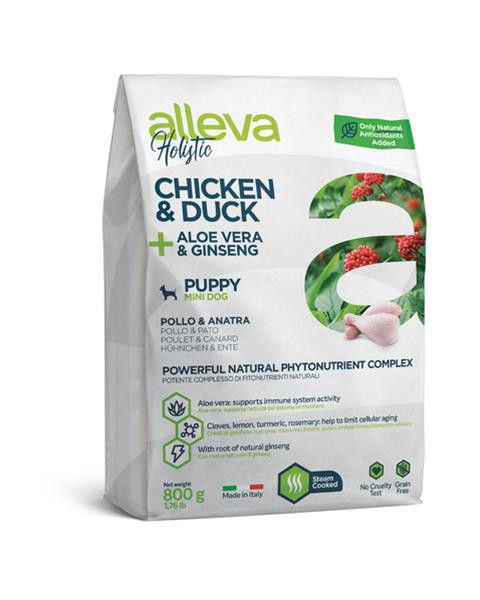 Alleva HOLISTIC dog puppy & junior mini chicken 0,8 kg