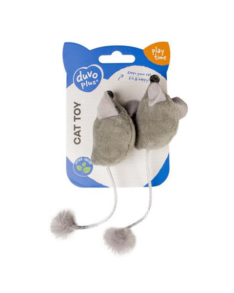 Hračka DUVO + myš jemná so zábavným chvostom 16,5x5x4cm 2ks