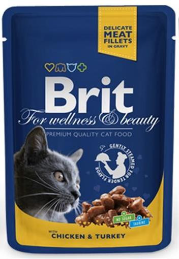 BRIT Premium cat Kapsička Adult Chicken & Turkey 100 g