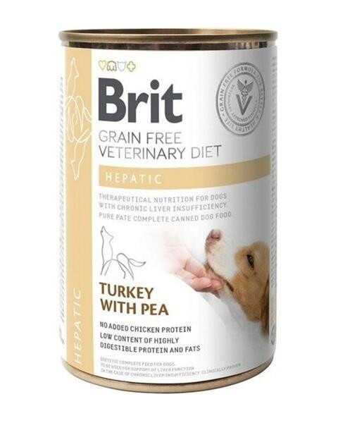 Brit Veterinary Diets GF dog Hepatic 400 g konzerva