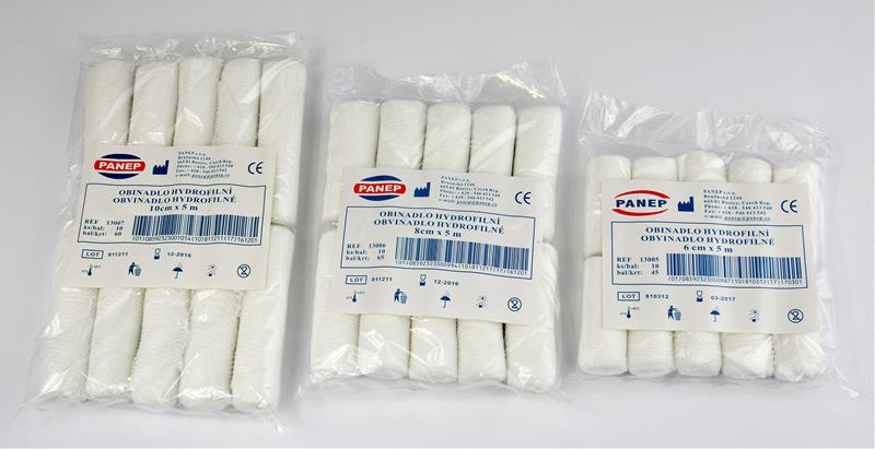 Obväz hydrofilný nesterilný Panep 6 cm x 5 m,10 ks/bal.