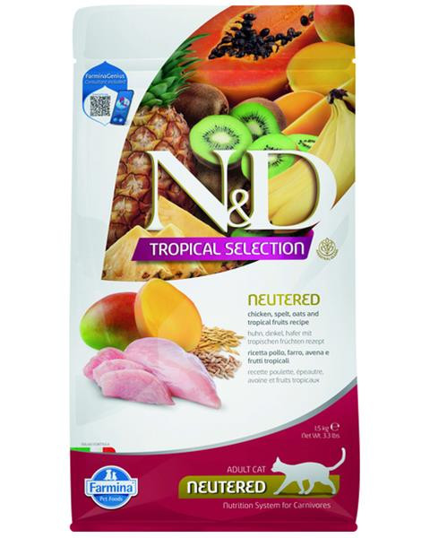 Farmina N&D cat TROPICAL SELECTION (AG) adult neutered, chicken 1,5 kg