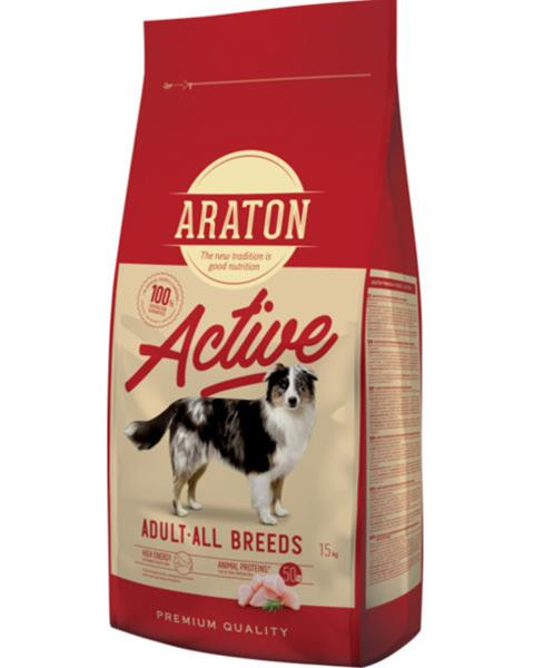 ARATON dog adult active all breed poultry 15+1 kg