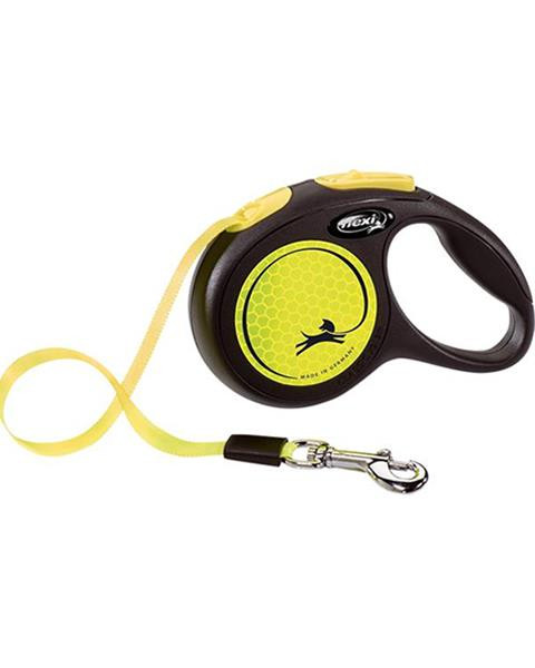 Vodítko Flexi New Neon páska M 5 m žlté (do 25 kg)
