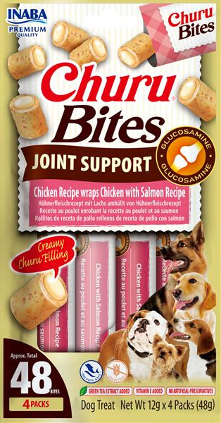 Pamlsok Inaba Churu Bites joint dog kura & losos 4 x 12 g