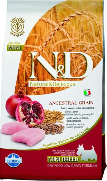 Farmina N&D dog AG adult mini, chicken, spelt, oats & pomegranate 2,5 kg