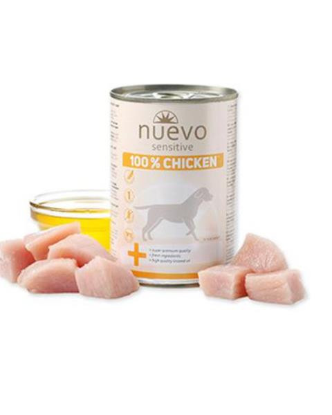 NUEVO dog Sensitive 100% Chicken bal. 6 x 400 g konzerva