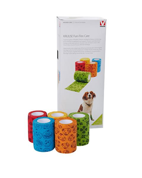 Bandáž KRUUSE Fun-Flex Care 7,5 cm x 4,5 m, 10 ks