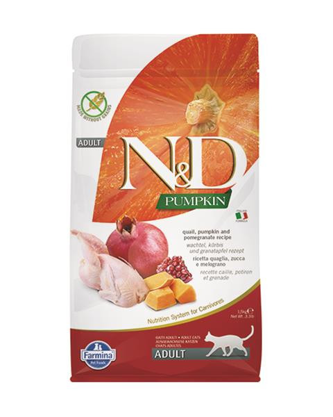 Farmina N&D cat PUMPKIN (GF) adult, quail & pomegranate 1,5 kg