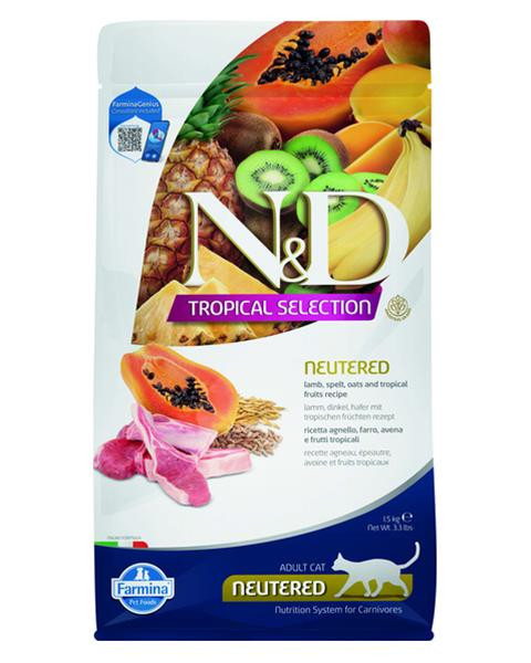 Farmina N&D cat TROPICAL SELECTION (AG) adult, neutered, lamb 1,5 kg