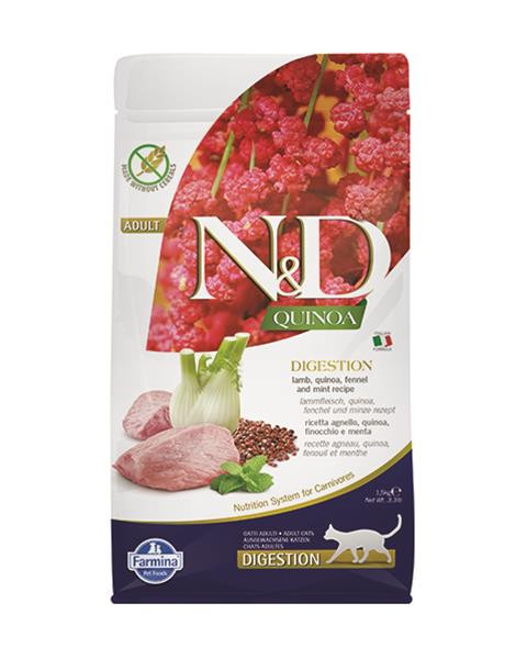 Farmina N&D cat QUINOA (GF) adult, digestion, lamb 1,5 kg