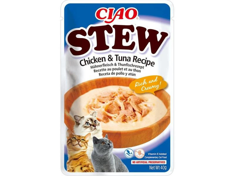 Inaba CIAO Stew Cat Kapsička Kura & Tuniak 1 ks 40 g