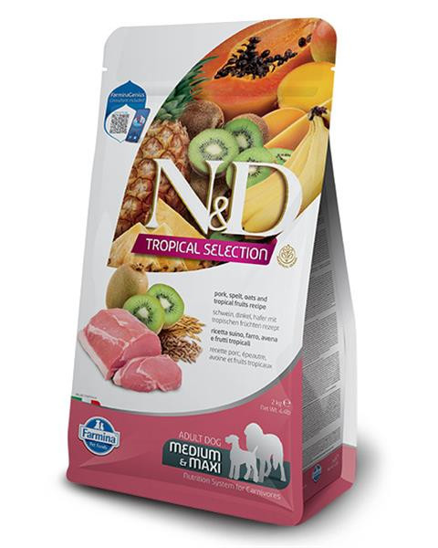 Farmina N&D dog TROPICAL SELECTION (AG) adult medium & maxi, pork 10 kg