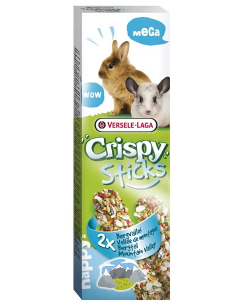 Pamlsok VL Crispy Mega Sticks Rabbits-Chinchillas "Mountain Valley"-horské údolie, králík/činčila 2 ks 140 g