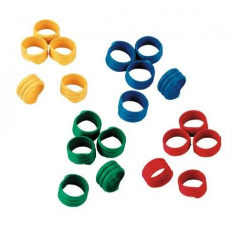 Krúžky špirálové 16 mm na označ. hydiny ČERVENÉ 20 ks/bal.