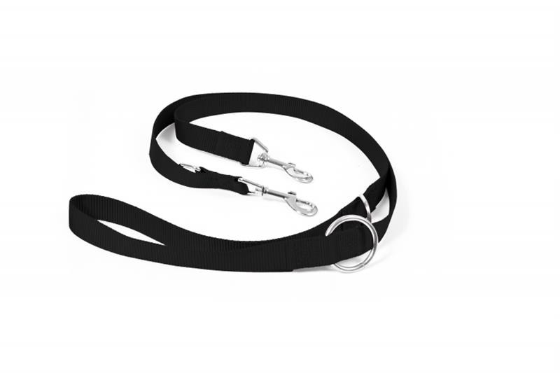 Vodítko DUVO+ Nylon Nastaviteľné čierne 200 cm/ 25 mm