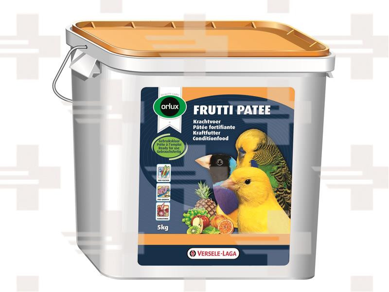 VL Orlux Frutti Patee- vaječný sypký pamlsok s medom a ovocným biskvitom pre kanáre, exoty a malé papagáje 5 kg