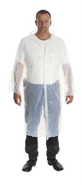 Plášť igelitový KRUTEX jednorazový, dĺžka 120 cm, biely
