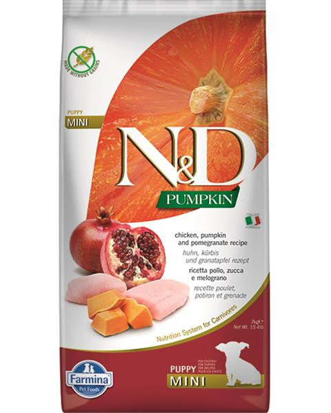 Farmina N&D dog PUMPKIN (GF) puppy mini, chicken & pomegranate 7 kg