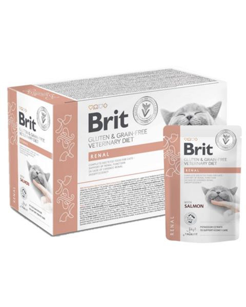 Brit VD Gluten & Grain-Free Cat Fillets in Gravy Renal 12 x 85 g kapsičky
