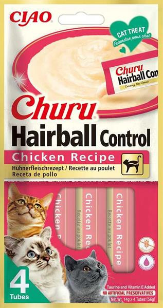 Pamlsok Inaba Churu Hairball cat Kura 4 tuby 56 g