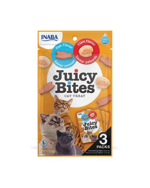 Pamlsok Inaba Juicy Bites cat Ryba & Mušľa 3 x 11,30 g