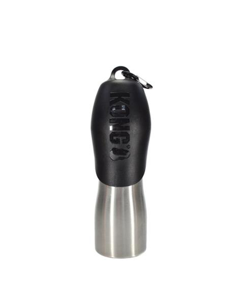 Fľaša na vodu nerezová pre psa, čierna KONG H2O (740ml/25oz) Stainless Steel Bottle Black