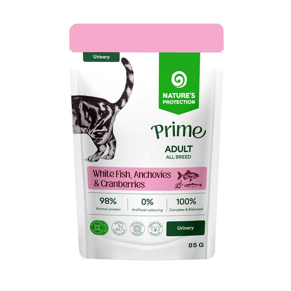 Natures P Prime KAPSIČKA cat urinary white fish&cranberries 85 g