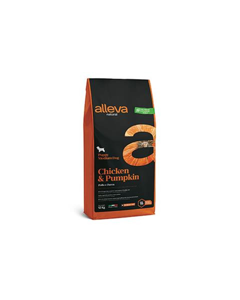Alleva NATURAL dog puppy medium chicken & pumpkin 12 kg