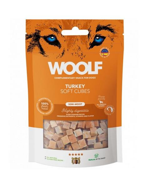 Pamlsok Woolf Dog Soft Cubes Turkey 100 g