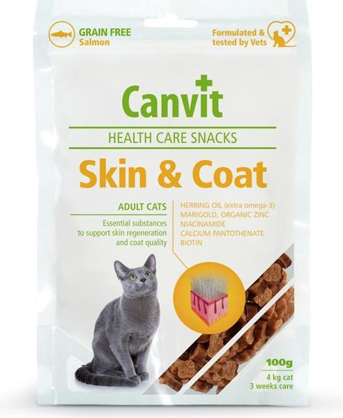 Pamlsok Canvit Health Care cat Skin & Coat Snack 100 g