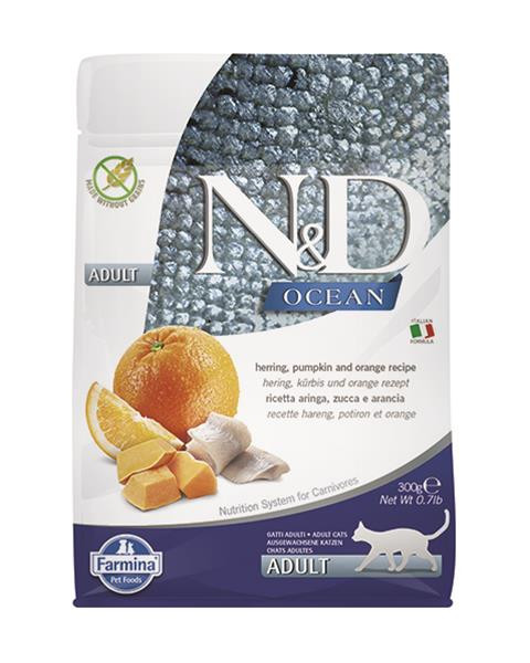 Farmina N&D cat OCEAN PUMPKIN (GF) adult, herring & orange 0,3 kg