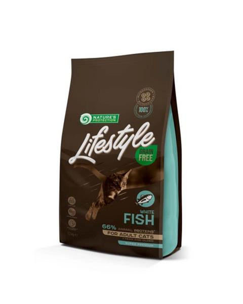 Natures P Lifestyle care cat adult white fish 1,5 kg