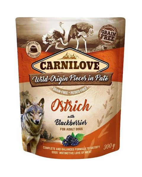 Carnilove dog Kapsička Paté Ostrich with Blackberries 12 x 300 g