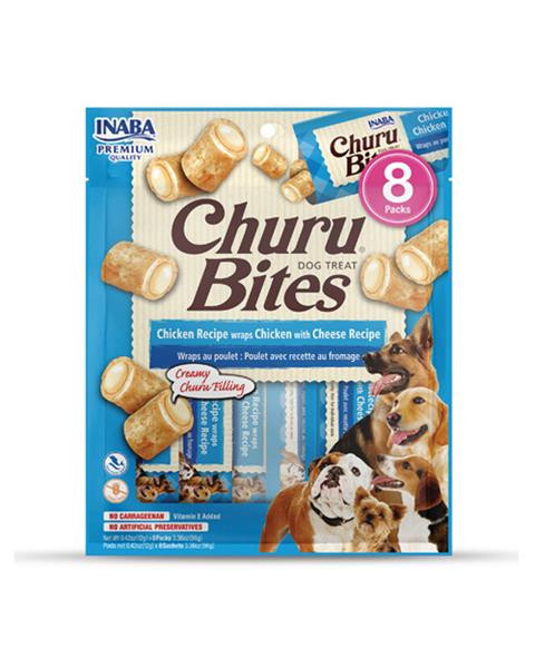 Pamlsok Inaba Churu Bites dog Kura so syrom 8 túb 96 g