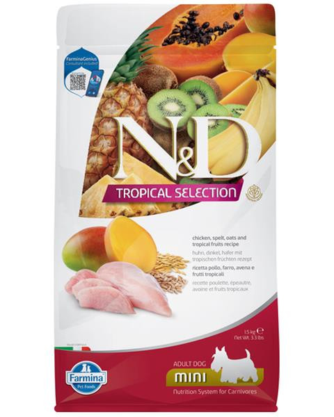Farmina N&D dog TROPICAL SELECTION (AG) adult mini, chicken 1,5 kg