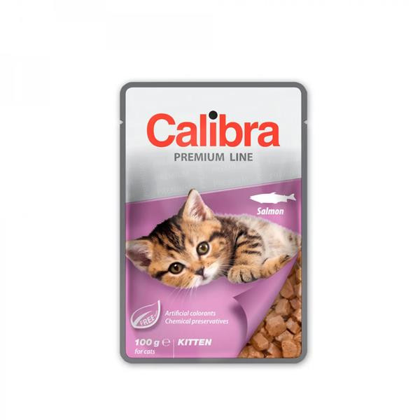 Calibra KAPSIČKA Premium cat Kitten Losos v omáčke 24 x 100 g