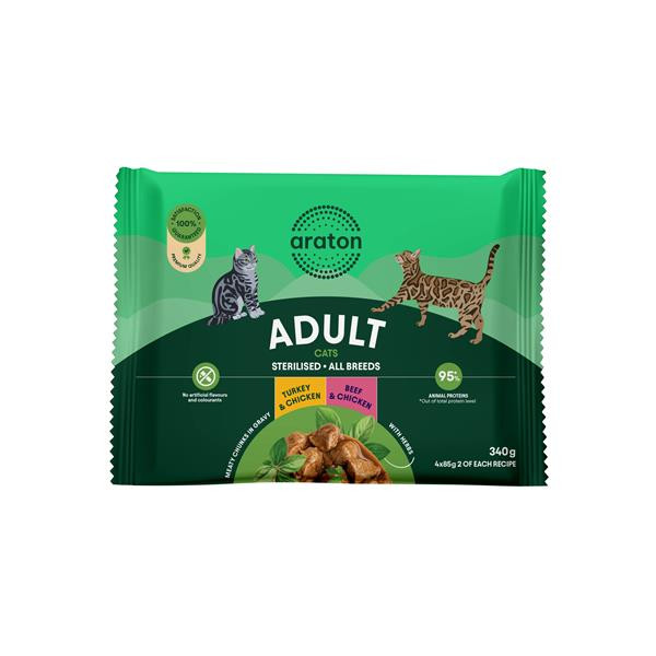ARATON cat adult sterilised KAPSIČKA wet set 4 x 85 g
