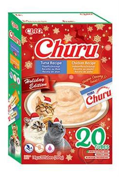 Pamlsok Inaba Churu Cat Vianočný Gift Box Tuniak & Kura 20 túb 280g