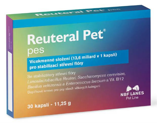 Reuteral Pet pes viackmeňové probiotiká 30 cps.