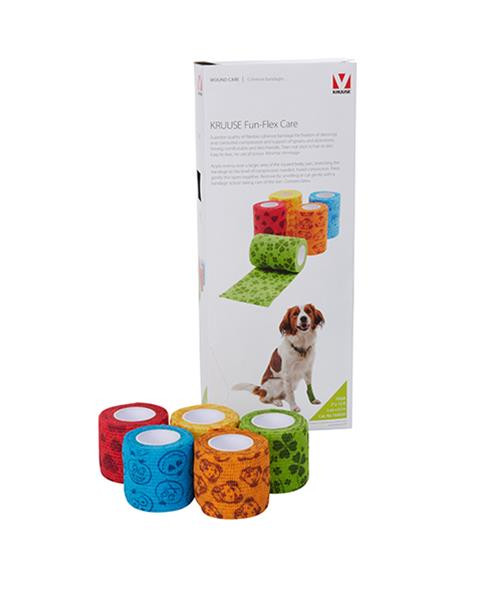Bandáž KRUUSE Fun-Flex Care 5 cm x 4,5 m, 10 ks